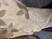 Диван - тахта Юта 1900х1880<br>вся тахта в ткани с рисунком<br>локти тёмно коричневый кожзам