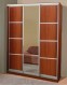 Шкаф-купе 3х дверный с зеркалом, со вставками 1755х600х2300