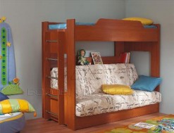 Кровать детская двухъярусная с диван-кроватью