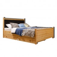 Кровать Дания-1 1400х2000 с мягким изголовьем и ящиками