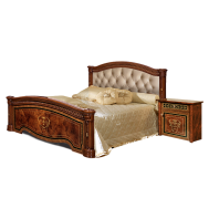 Кровать Карина-3 с подъемным механизмом и мягким элементом, цвет: орех